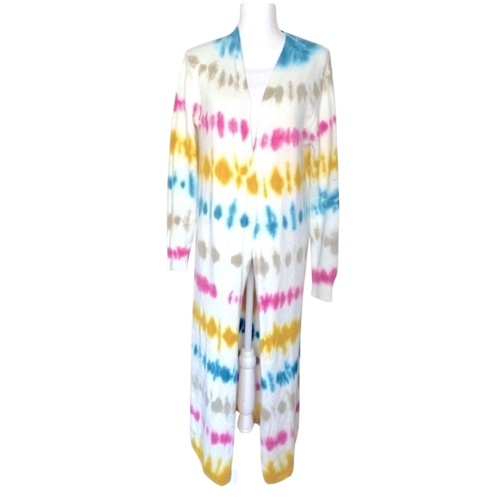 Stitches & Stripes Long Tie Dye Cardigan Sweater Women Small 100% Cotton NWT